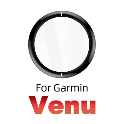 5D minkšto stiklo pluošto apsauginė plėvelė, skirta „Garmin Venu 2“ / „Venu 2S“ visiškai išlenkto dangčio ekrano apsauga išmaniojo laikrodžio priedams