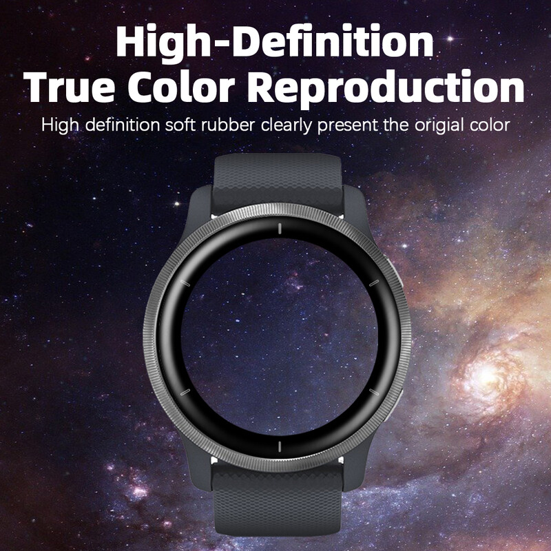 5D minkšto stiklo pluošto apsauginė plėvelė, skirta „Garmin Venu 2“ / „Venu 2S“ visiškai išlenkto dangčio ekrano apsauga išmaniojo laikrodžio priedams