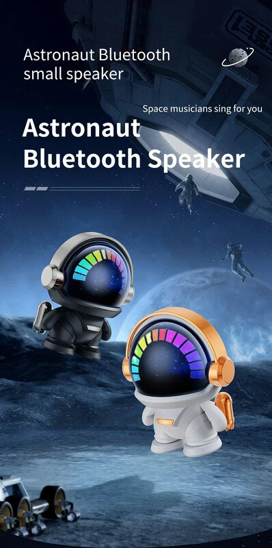 Vesmírny robotický subwoofer Bluetooth reproduktor Vonkajší Nový bezdrôtový Bluetooth astronaut astronaut reproduktor TWS dvojkúsok roztomilý stolný darček