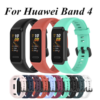 Curea TPU pentru Huawei Band 4 Watchband Band4 Huawei4 Straps Bracelet De Montre Correa De Reloj Pasek Do Zegarka Replacement Band