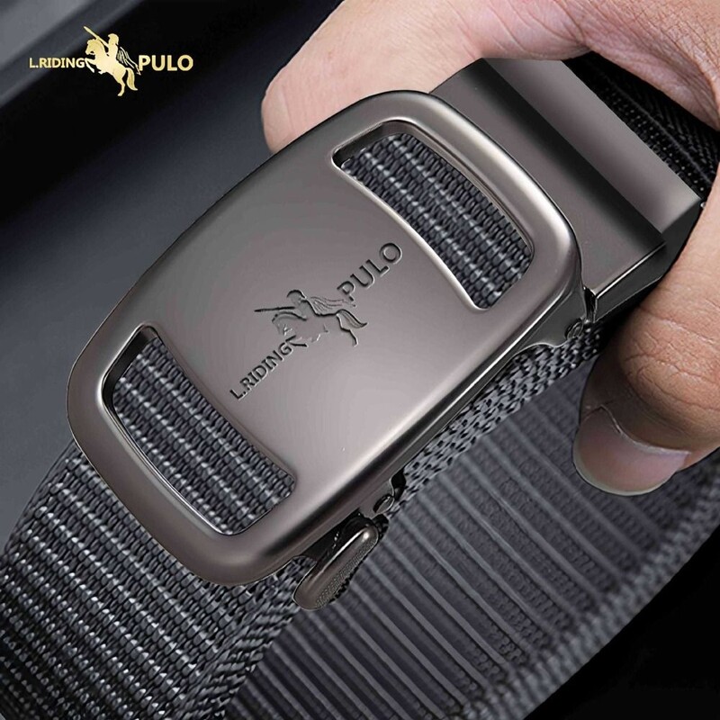 1PC Pánsky biznis Luxusný značkový kvalitný plátený opasok Čierny automatický opasok s prackou Ležérny jednoduchý divoký štýl Trendy džínsový opasok