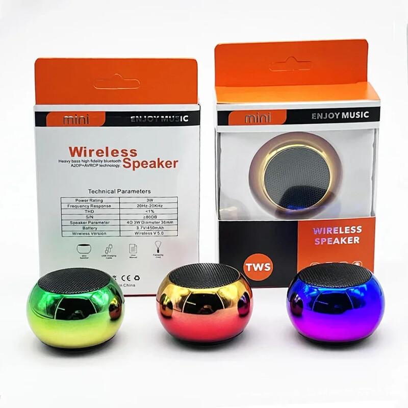 M3 belaidis „Bluetooth“ garsiakalbis, garso dėžutė, auditorija, metalinis erdvinis žemųjų dažnių garsiakalbis, mažas mini nešiojamasis „Bluetooth“ garsiakalbis