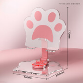 Tablet Compute Telefono stovai Kawaii Cat Cartoon mielas stalinis televizorius permatomas laikiklis Priedai žaislai mergaitėms Apple Samsung