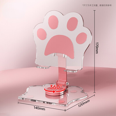 Tablet Compute Telefono stovai Kawaii Cat Cartoon mielas stalinis televizorius permatomas laikiklis Priedai žaislai mergaitėms Apple Samsung
