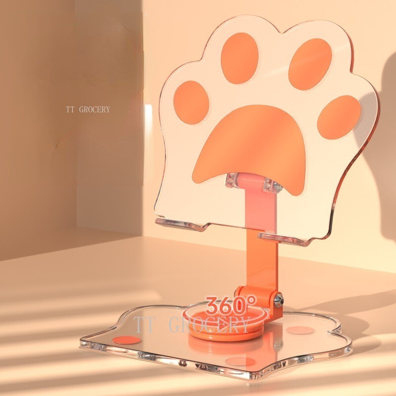 Tablet Compute Telefono stovai Kawaii Cat Cartoon mielas stalinis televizorius permatomas laikiklis Priedai žaislai mergaitėms Apple Samsung