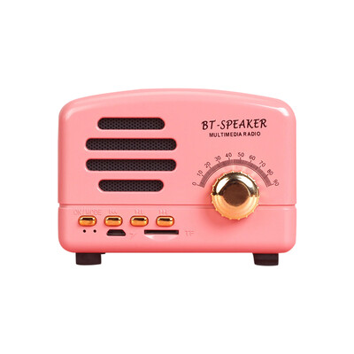 BT01 Retro Bluetooth-kompatibilis 5.0 hangszóró fából készült régi klasszikus stílusú erős basszuskiemelés Hangos hangerős hangdoboz FM rádióval