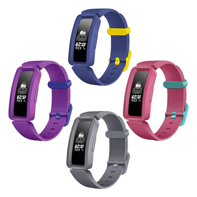 Pachet de 4 curea pentru ceas inteligent Fitbit ACE 2 brăţară pentru copii, brăţară din silicon pentru Fit Bit Inspire/Inspire HR Band Correa