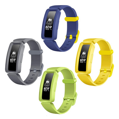 Pachet de 4 curea pentru ceas inteligent Fitbit ACE 2 brăţară pentru copii, brăţară din silicon pentru Fit Bit Inspire/Inspire HR Band Correa