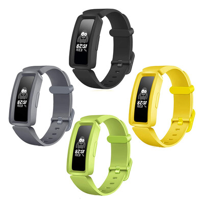Pachet de 4 curea pentru ceas inteligent Fitbit ACE 2 brăţară pentru copii, brăţară din silicon pentru Fit Bit Inspire/Inspire HR Band Correa