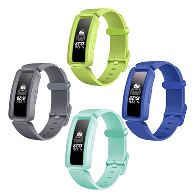 Pachet de 4 curea pentru ceas inteligent Fitbit ACE 2 brăţară pentru copii, brăţară din silicon pentru Fit Bit Inspire/Inspire HR Band Correa