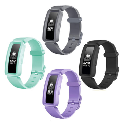 Pachet de 4 curea pentru ceas inteligent Fitbit ACE 2 brăţară pentru copii, brăţară din silicon pentru Fit Bit Inspire/Inspire HR Band Correa