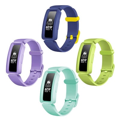 Pachet de 4 curea pentru ceas inteligent Fitbit ACE 2 brăţară pentru copii, brăţară din silicon pentru Fit Bit Inspire/Inspire HR Band Correa