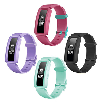 Pachet de 4 curea pentru ceas inteligent Fitbit ACE 2 brăţară pentru copii, brăţară din silicon pentru Fit Bit Inspire/Inspire HR Band Correa