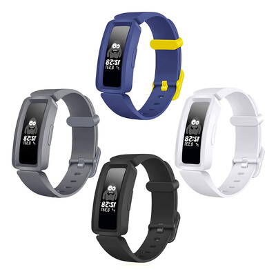 Pachet de 4 curea pentru ceas inteligent Fitbit ACE 2 brăţară pentru copii, brăţară din silicon pentru Fit Bit Inspire/Inspire HR Band Correa