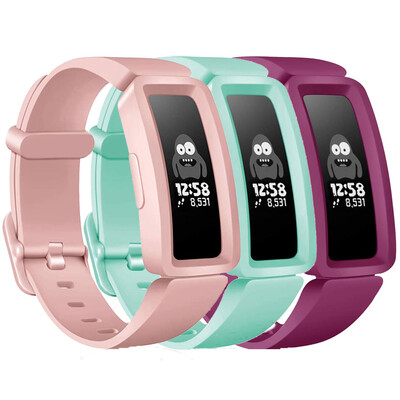 3 apyrankės, suderinamos su „Fitbit Ace 2“ laikrodžio apyrankės pakeitimo apyrankę, skirtą „Fitbit Inspire HR/Inspire/ACE2“