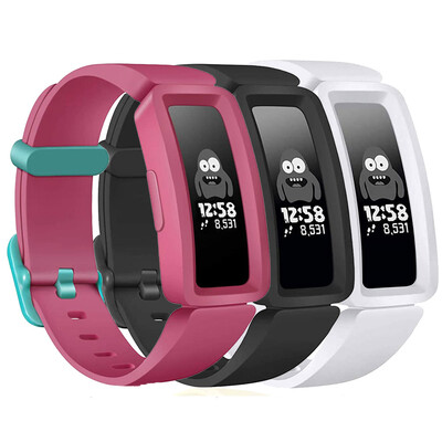 3 apyrankės, suderinamos su „Fitbit Ace 2“ laikrodžio apyrankės pakeitimo apyrankę, skirtą „Fitbit Inspire HR/Inspire/ACE2“