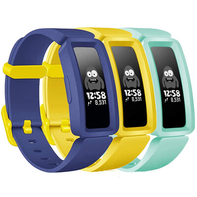 3 apyrankės, suderinamos su „Fitbit Ace 2“ laikrodžio apyrankės pakeitimo apyrankę, skirtą „Fitbit Inspire HR/Inspire/ACE2“