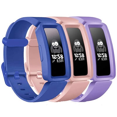 3 apyrankės, suderinamos su „Fitbit Ace 2“ laikrodžio apyrankės pakeitimo apyrankę, skirtą „Fitbit Inspire HR/Inspire/ACE2“