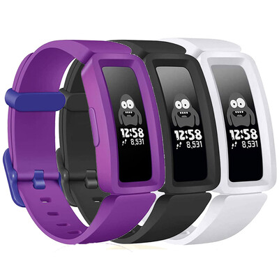 3 apyrankės, suderinamos su „Fitbit Ace 2“ laikrodžio apyrankės pakeitimo apyrankę, skirtą „Fitbit Inspire HR/Inspire/ACE2“