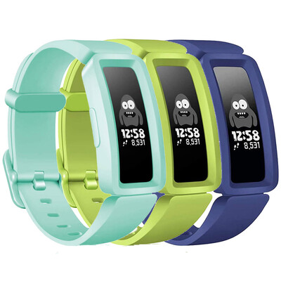 3 apyrankės, suderinamos su „Fitbit Ace 2“ laikrodžio apyrankės pakeitimo apyrankę, skirtą „Fitbit Inspire HR/Inspire/ACE2“