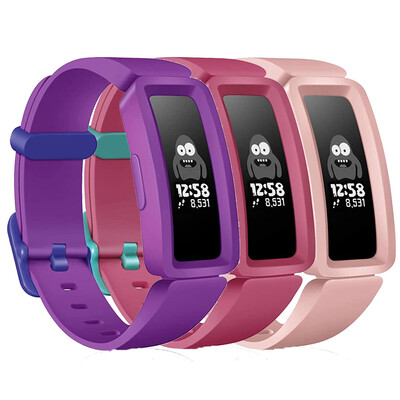 3 apyrankės, suderinamos su „Fitbit Ace 2“ laikrodžio apyrankės pakeitimo apyrankę, skirtą „Fitbit Inspire HR/Inspire/ACE2“