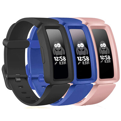 3 apyrankės, suderinamos su „Fitbit Ace 2“ laikrodžio apyrankės pakeitimo apyrankę, skirtą „Fitbit Inspire HR/Inspire/ACE2“