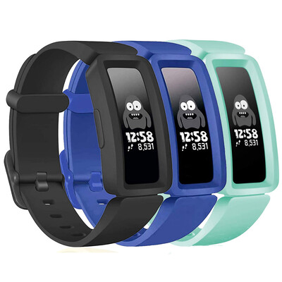 3 apyrankės, suderinamos su „Fitbit Ace 2“ laikrodžio apyrankės pakeitimo apyrankę, skirtą „Fitbit Inspire HR/Inspire/ACE2“