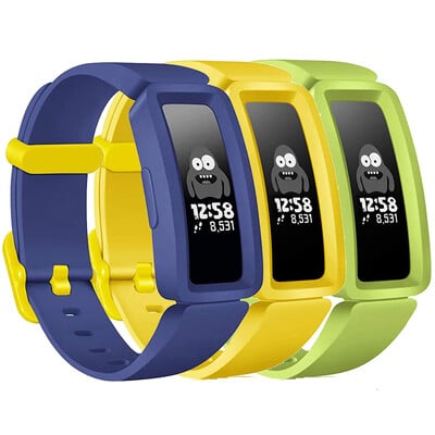 3 apyrankės, suderinamos su „Fitbit Ace 2“ laikrodžio apyrankės pakeitimo apyrankę, skirtą „Fitbit Inspire HR/Inspire/ACE2“