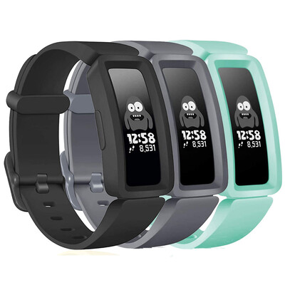 3 apyrankės, suderinamos su „Fitbit Ace 2“ laikrodžio apyrankės pakeitimo apyrankę, skirtą „Fitbit Inspire HR/Inspire/ACE2“