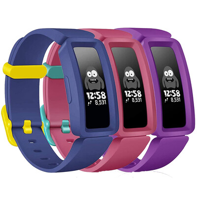 3 apyrankės, suderinamos su „Fitbit Ace 2“ laikrodžio apyrankės pakeitimo apyrankę, skirtą „Fitbit Inspire HR/Inspire/ACE2“