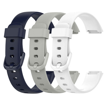 3PCS Мека силиконова каишка за Fitbit Luxe Смарт часовник Гривна Гривна Каишка за часовник Резервна лента за Fitbit Luxe аксесоари