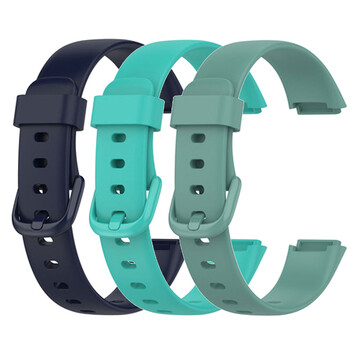 3PCS Мека силиконова каишка за Fitbit Luxe Смарт часовник Гривна Гривна Каишка за часовник Резервна лента за Fitbit Luxe аксесоари