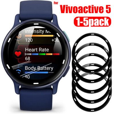 5/3/2/1 бр. Пълно покритие от меки стъклени протектори за екрани за Garmin Vivoactive 5 Sports Watch Водоустойчиви защитни фолиа