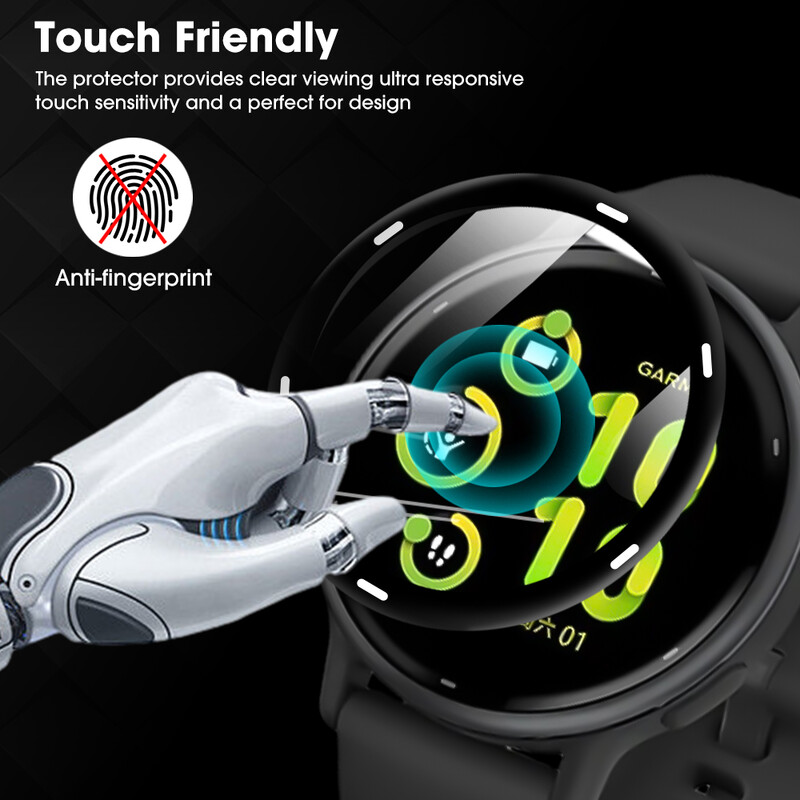 5/3/2/1 ks Ochranné fólie z mäkkého skla s plným krytom pre športové hodinky Garmin Vivoactive 5, vodotesné ochranné fólie
