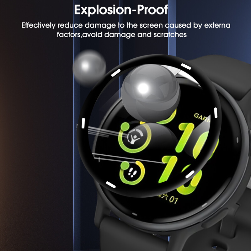 5/3/2/1 ks Ochranné fólie z mäkkého skla s plným krytom pre športové hodinky Garmin Vivoactive 5, vodotesné ochranné fólie