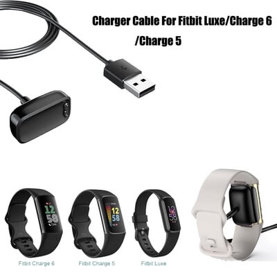 Cablu de încărcare USB pentru Fitbit Charge 5 6 Adaptor pentru încărcător de înlocuire a ceasului pentru accesorii inteligente pentru Smartwatch Fitbit Luxe