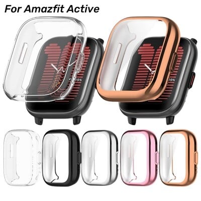 Mīksts TPU futrālis priekš Amazfit Active Watch pārklājuma bufera pilna vāka ekrāna aizsargs Huami amazfit aktīvajam viedpulksteņa aksesuāram