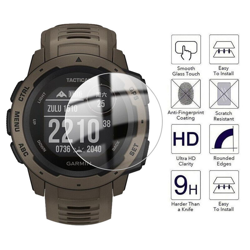 Tvrdené sklo pre Garmin Instinct / Tactical / Active S / Ochranná fólia proti poškriabaniu 9H Ultra-HD ochranné sklo