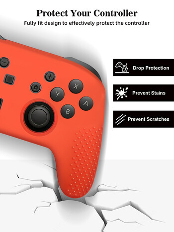 DATA FROG Soft Silicone Case Compatible-Nintendo Switch Pro Controller Protective Skin Cover Grips Caps for Switch Pro