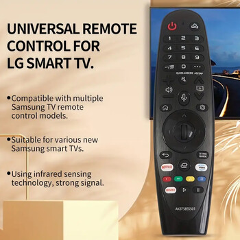 Universal Magic Remote για Smart TV (όχι/με Voice&Pointer), Αντικατάσταση για AKB75855501 MR20GA MR21GA MR21GC MR19BA