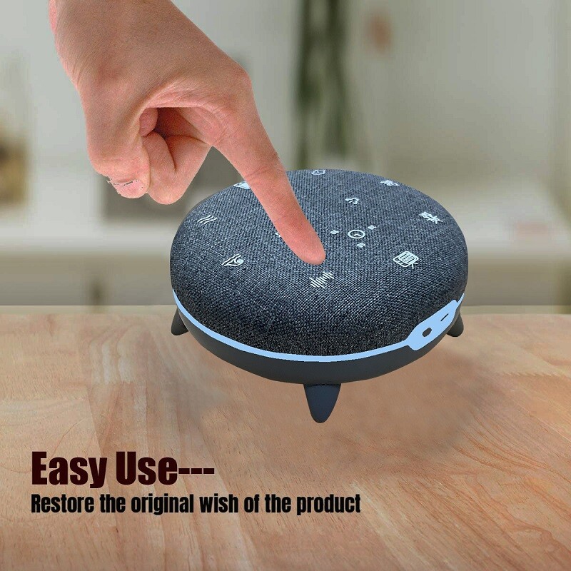 New Arrival 7 pihentető és nyugtató természethangos gép White Noise Sound Machine alvásterápia és hangszóró gyerekeknek, felnőtteknek