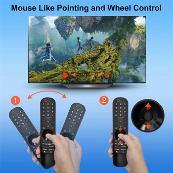 Τηλεχειριστήριο MR21 Magic για LG TV 2021 με Pointer Flying Mouse και λειτουργία φωνής 4K 8K UHD OLED QNED NanoCell Smart TV