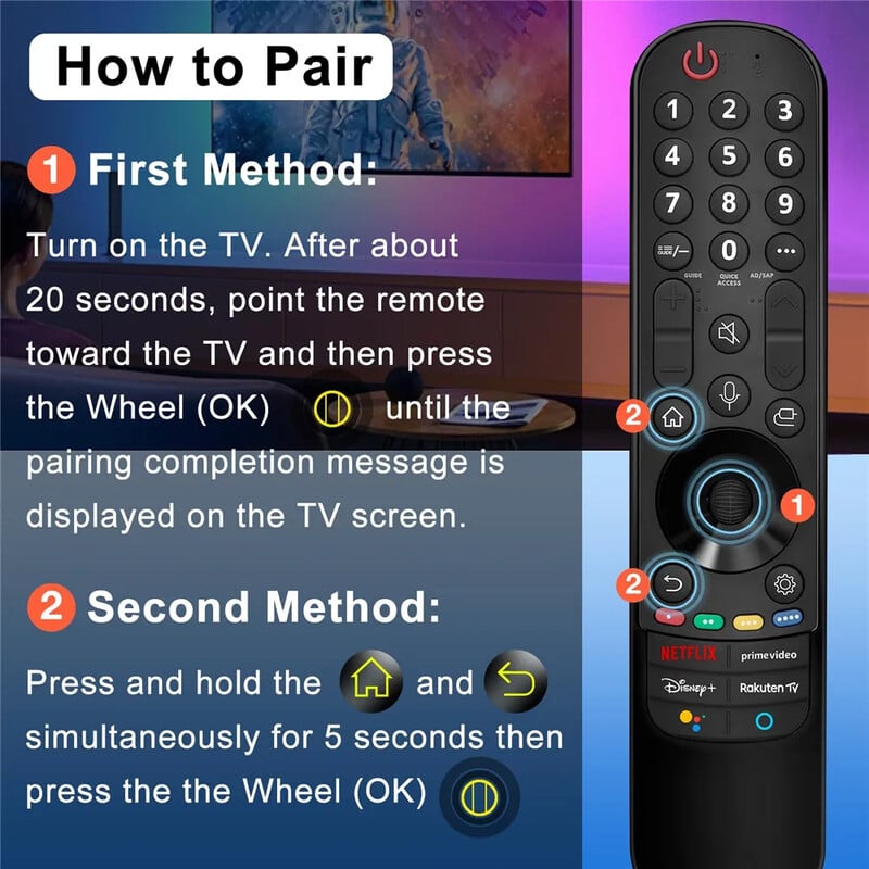 MR21 Magic távirányító LG TV 2021-hez mutató repülő egérrel és hangfunkcióval 4K 8K UHD OLED QNED NanoCell Smart TV-k