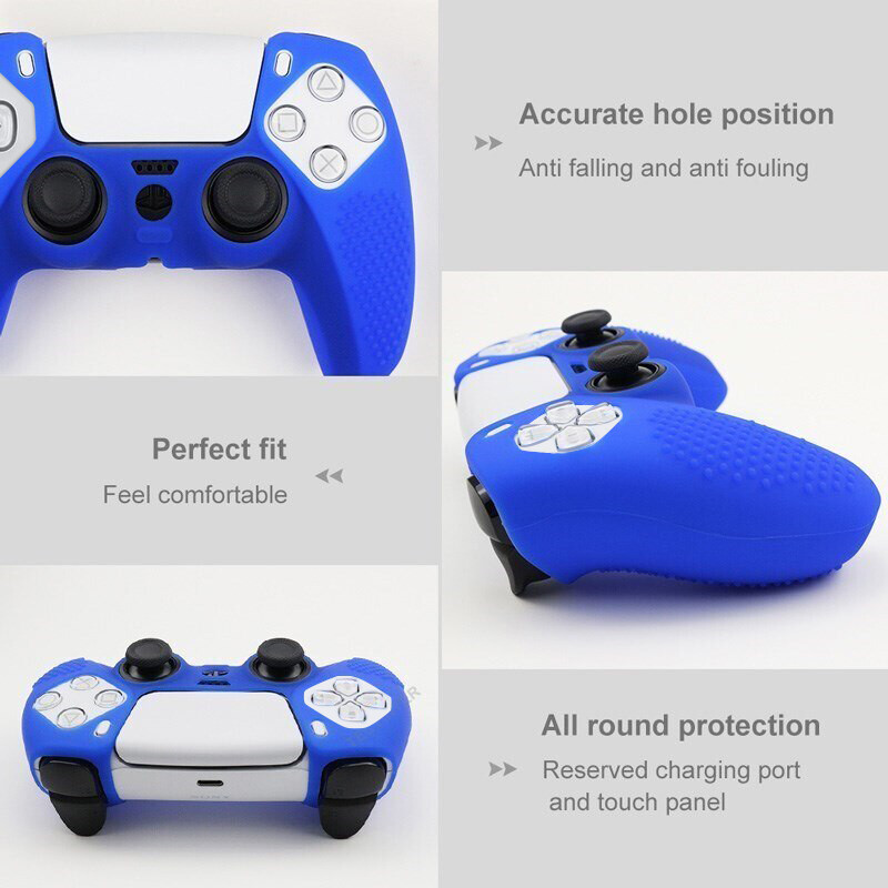 Protišmykové silikónové puzdro z gumy pre PS5 Gamepad, ochranný kryt, úchyty, vhodné pre príslušenstvo ovládača Playstation 5