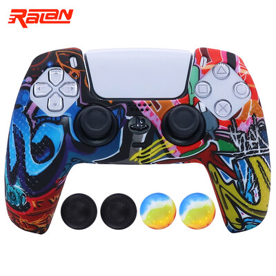 Προστατευτική θήκη από μαλακή σιλικόνη για χειριστήριο παιχνιδιών PS5 Θήκες δέρματος Κέλυφος για Playstation 5 Joystick με καπάκια λαβής ραβδιού