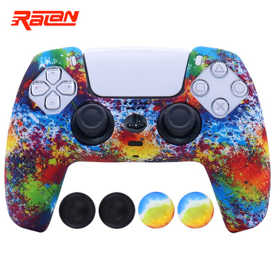 Προστατευτική θήκη από μαλακή σιλικόνη για χειριστήριο παιχνιδιών PS5 Θήκες δέρματος Κέλυφος για Playstation 5 Joystick με καπάκια λαβής ραβδιού