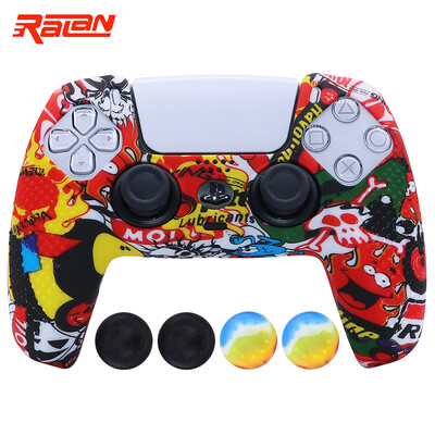 Προστατευτική θήκη από μαλακή σιλικόνη για χειριστήριο παιχνιδιών PS5 Θήκες δέρματος Κέλυφος για Playstation 5 Joystick με καπάκια λαβής ραβδιού
