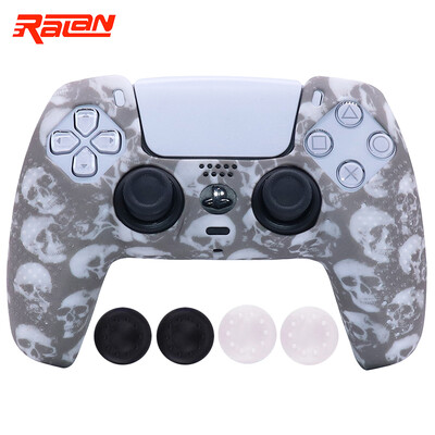 Προστατευτική θήκη από μαλακή σιλικόνη για χειριστήριο παιχνιδιών PS5 Θήκες δέρματος Κέλυφος για Playstation 5 Joystick με καπάκια λαβής ραβδιού