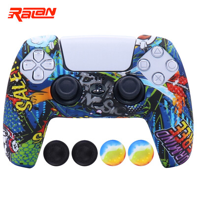 Προστατευτική θήκη από μαλακή σιλικόνη για χειριστήριο παιχνιδιών PS5 Θήκες δέρματος Κέλυφος για Playstation 5 Joystick με καπάκια λαβής ραβδιού