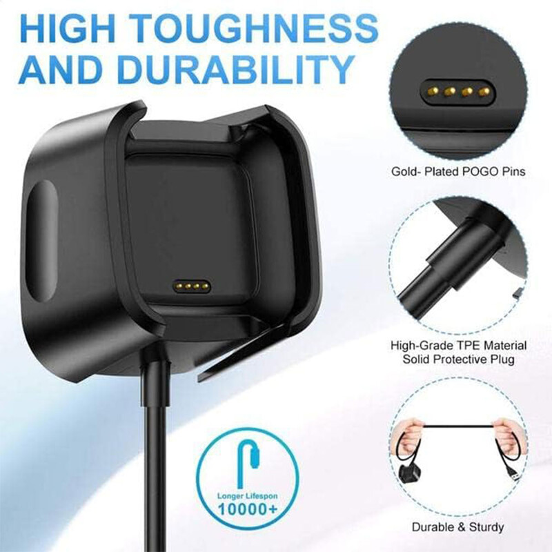 100 cm nabíjací kábel pre Fitbit Versa 2 USB nabíjací kábel adaptér pre Fitbit Versa Lite nabíjačka inteligentné príslušenstvo